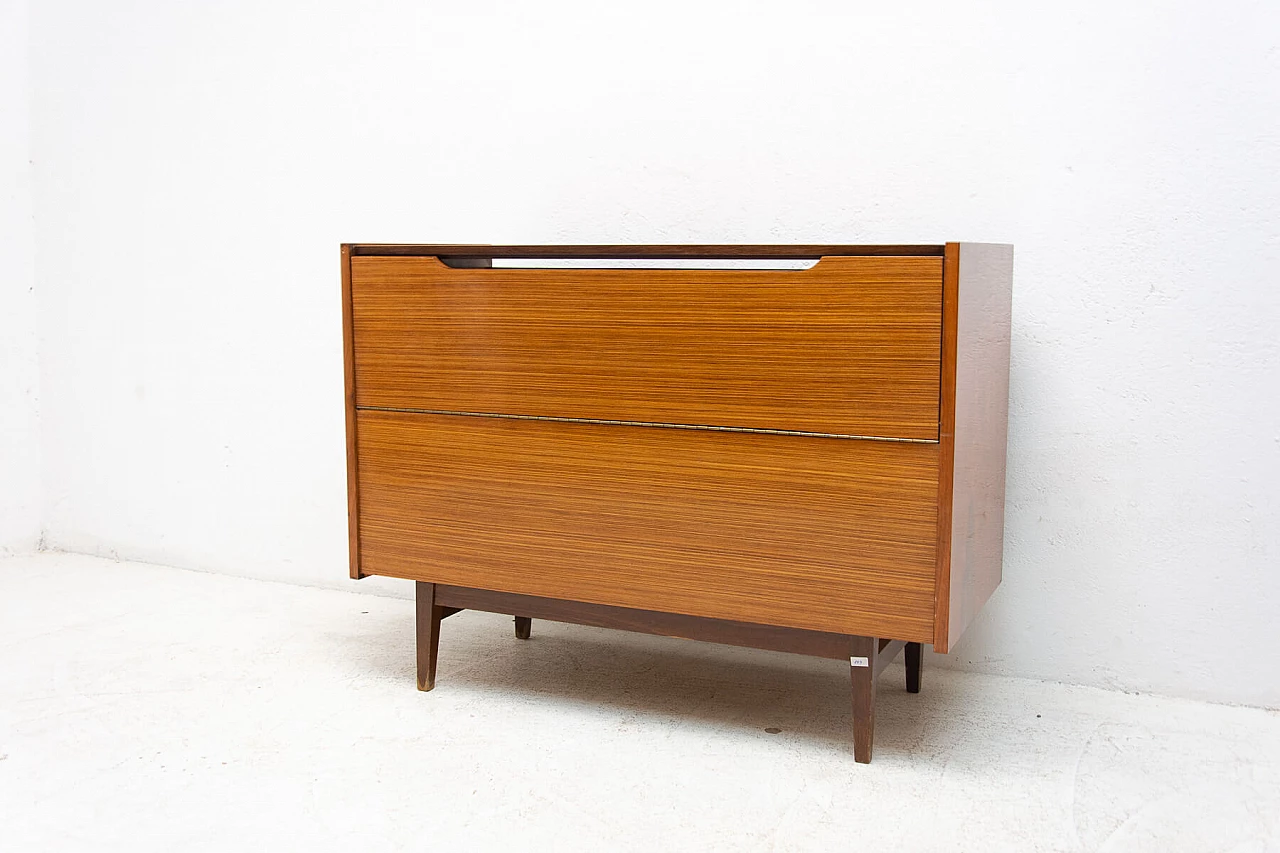 Two-drawer walnut dresser, 1970s 17