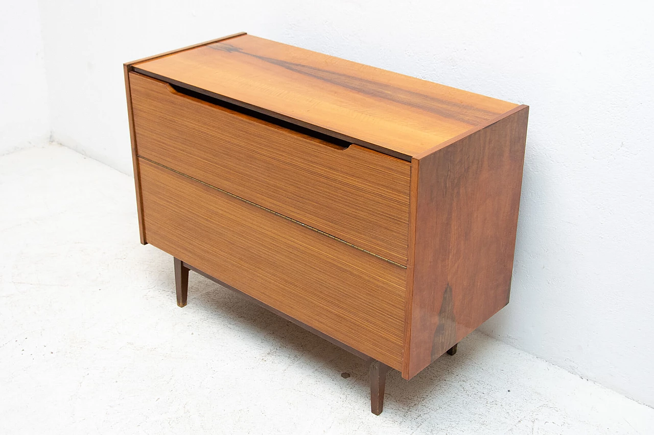 Two-drawer walnut dresser, 1970s 18