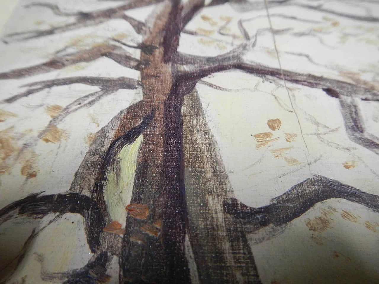 Des Champs, alberi, dipinto su legno, inizio '900 3