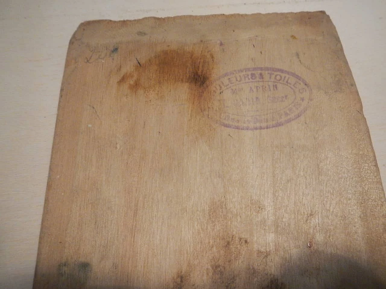 Des Champs, tree trunk, painting on wood, early 20th century 1