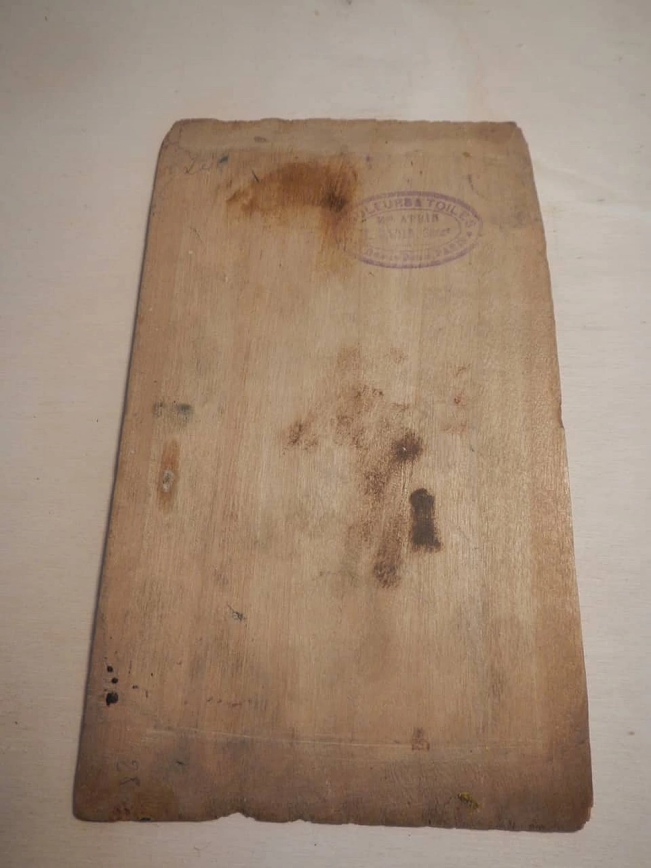 Des Champs, tree trunk, painting on wood, early 20th century 2