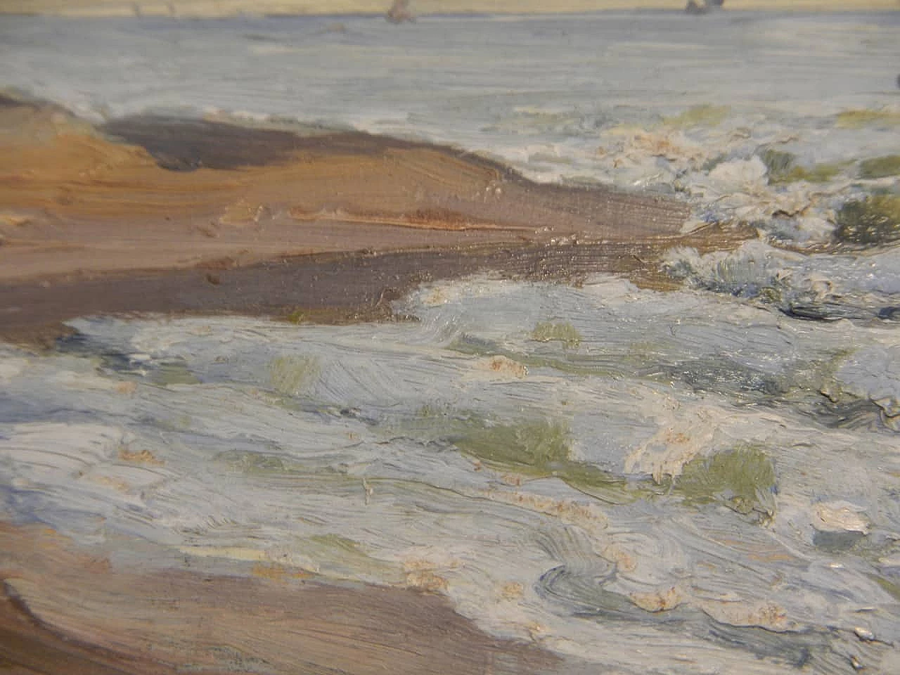 Des Champs, ocean, painting on wood, early 20th century 4