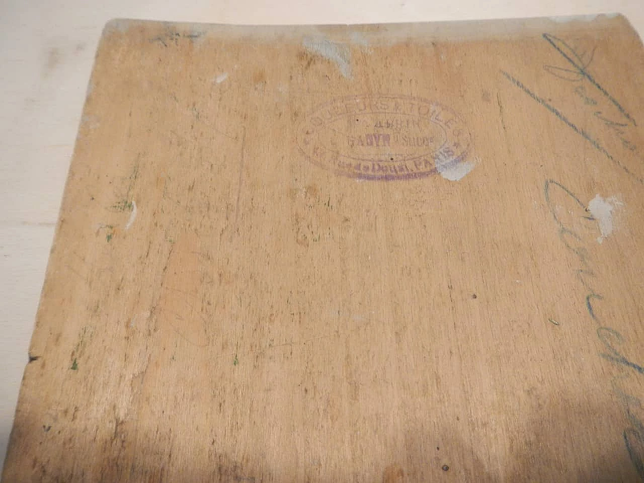 Des Champs, sunset on field, painting on wood, early 20th century 2