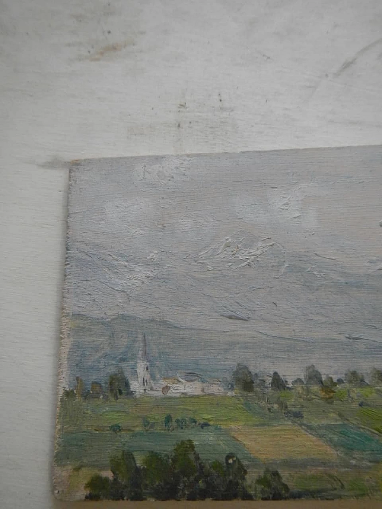 Paesaggio olio su tavola di Pirenei 2