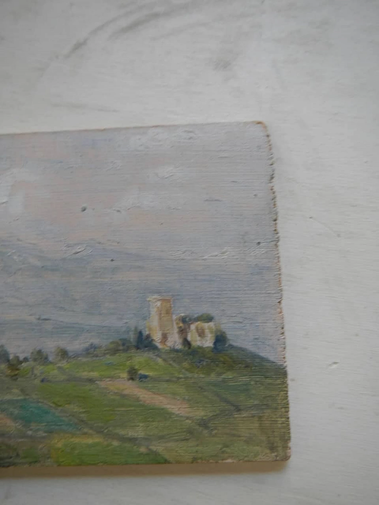 Paesaggio olio su tavola di Pirenei 3