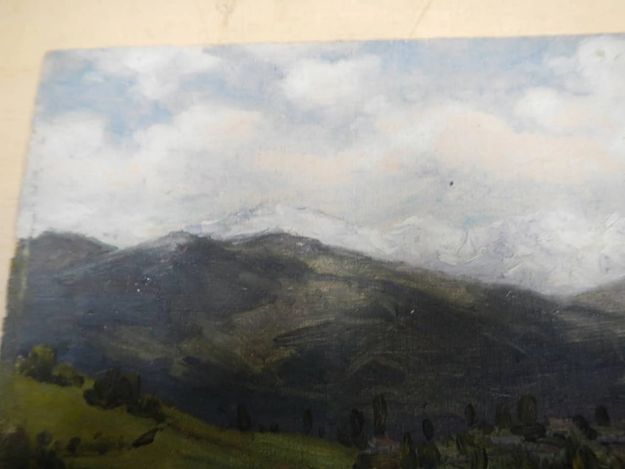 Des Champs, Pirenei, dipinto su legno, inizio ‘900 4
