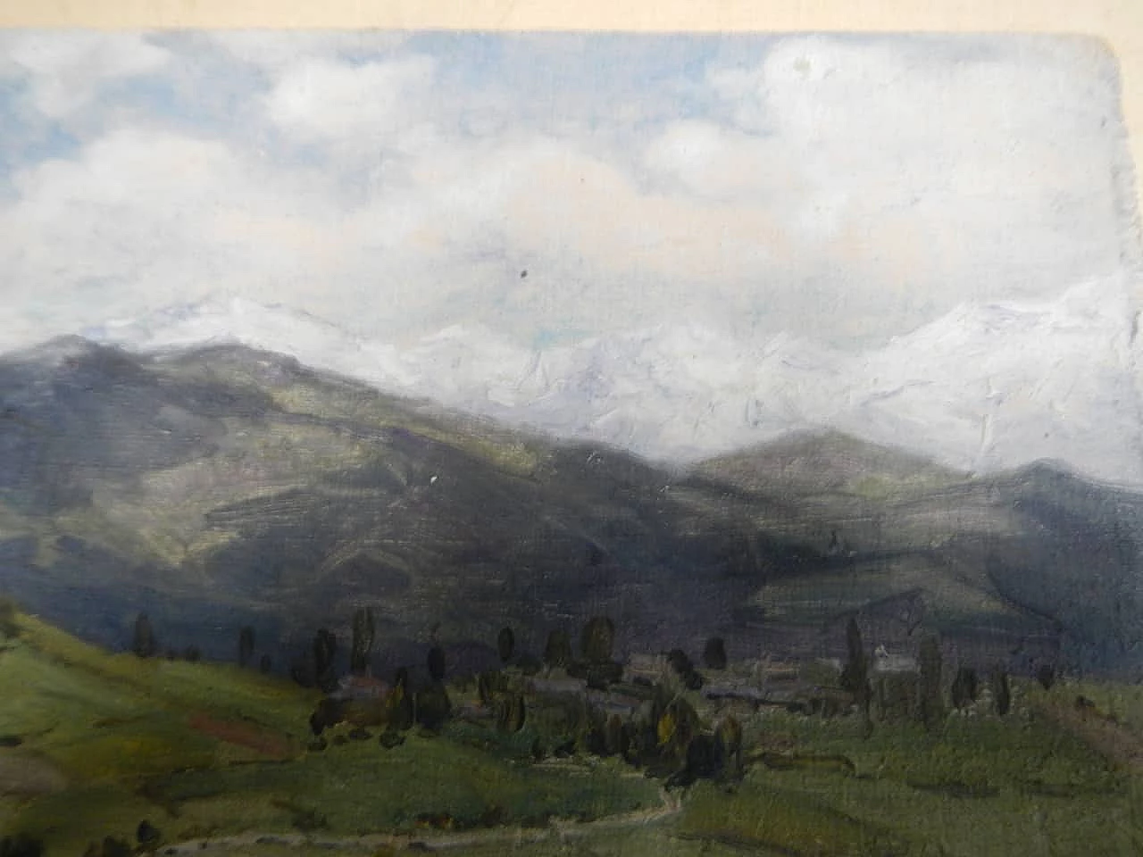 Des Champs, Pirenei, dipinto su legno, inizio ‘900 5