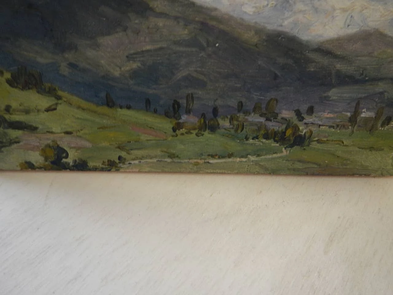 Des Champs, Pirenei, dipinto su legno, inizio ‘900 7