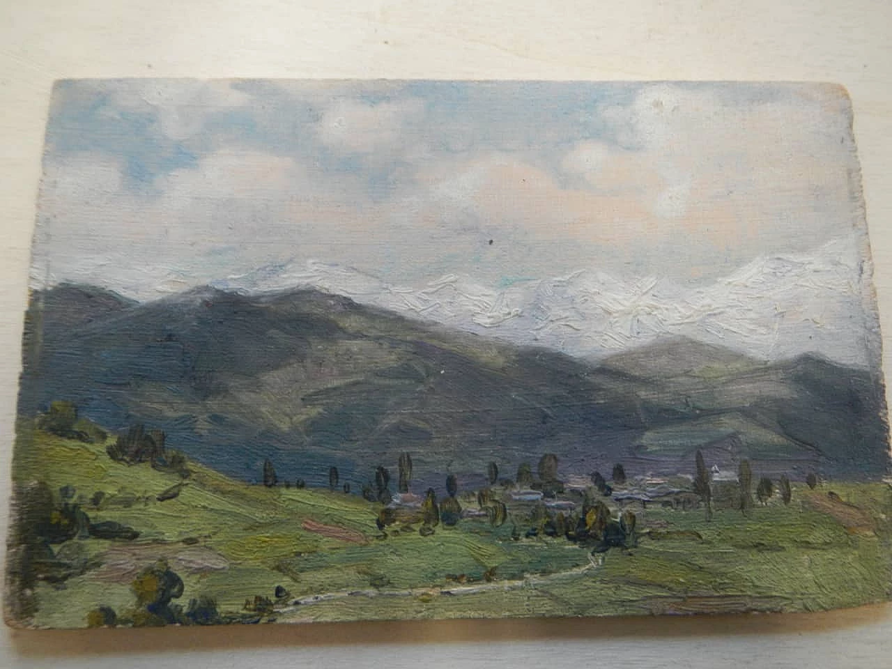 Des Champs, Pirenei, dipinto su legno, inizio ‘900 10
