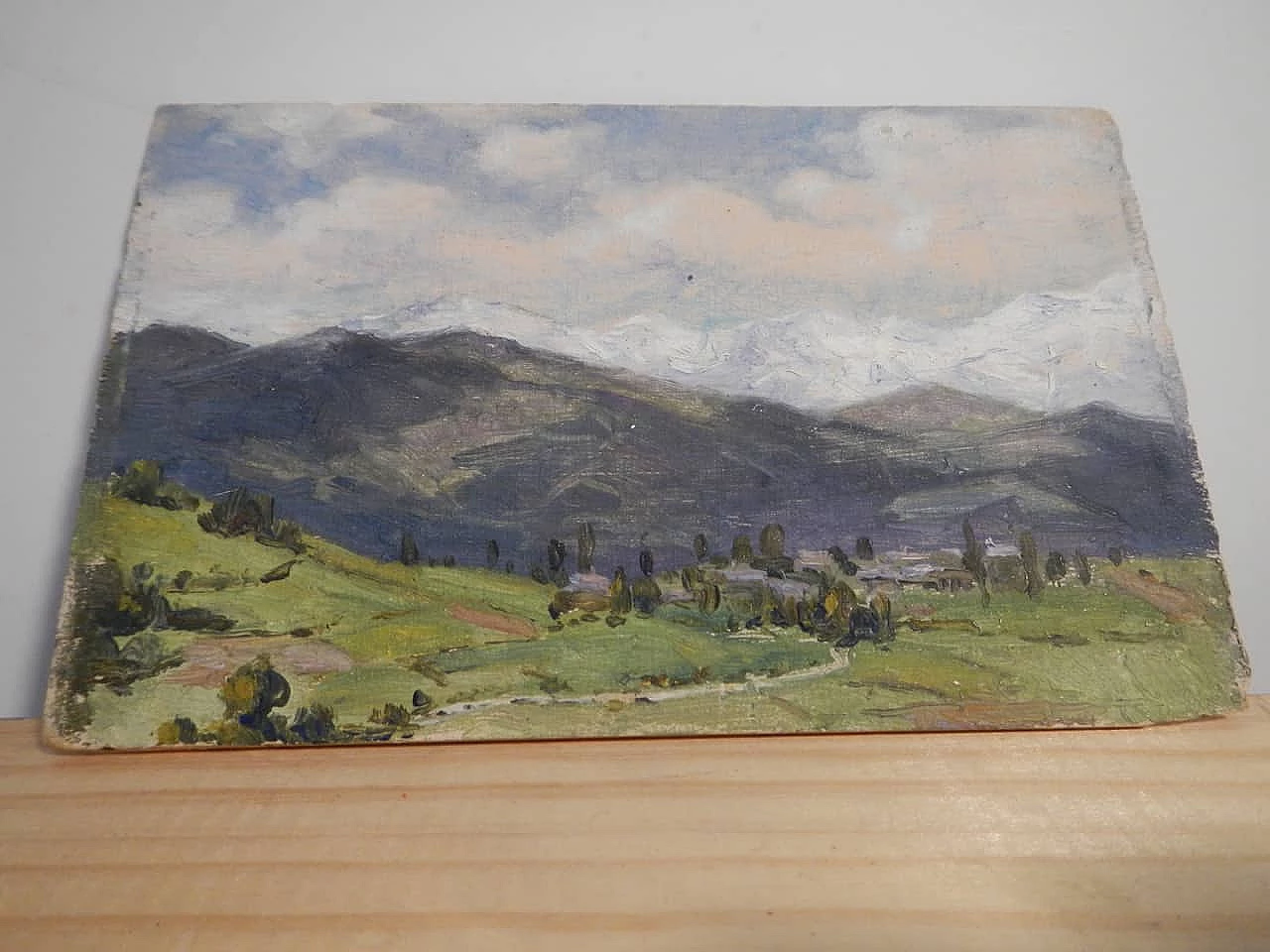 Des Champs, Pirenei, dipinto su legno, inizio ‘900 11