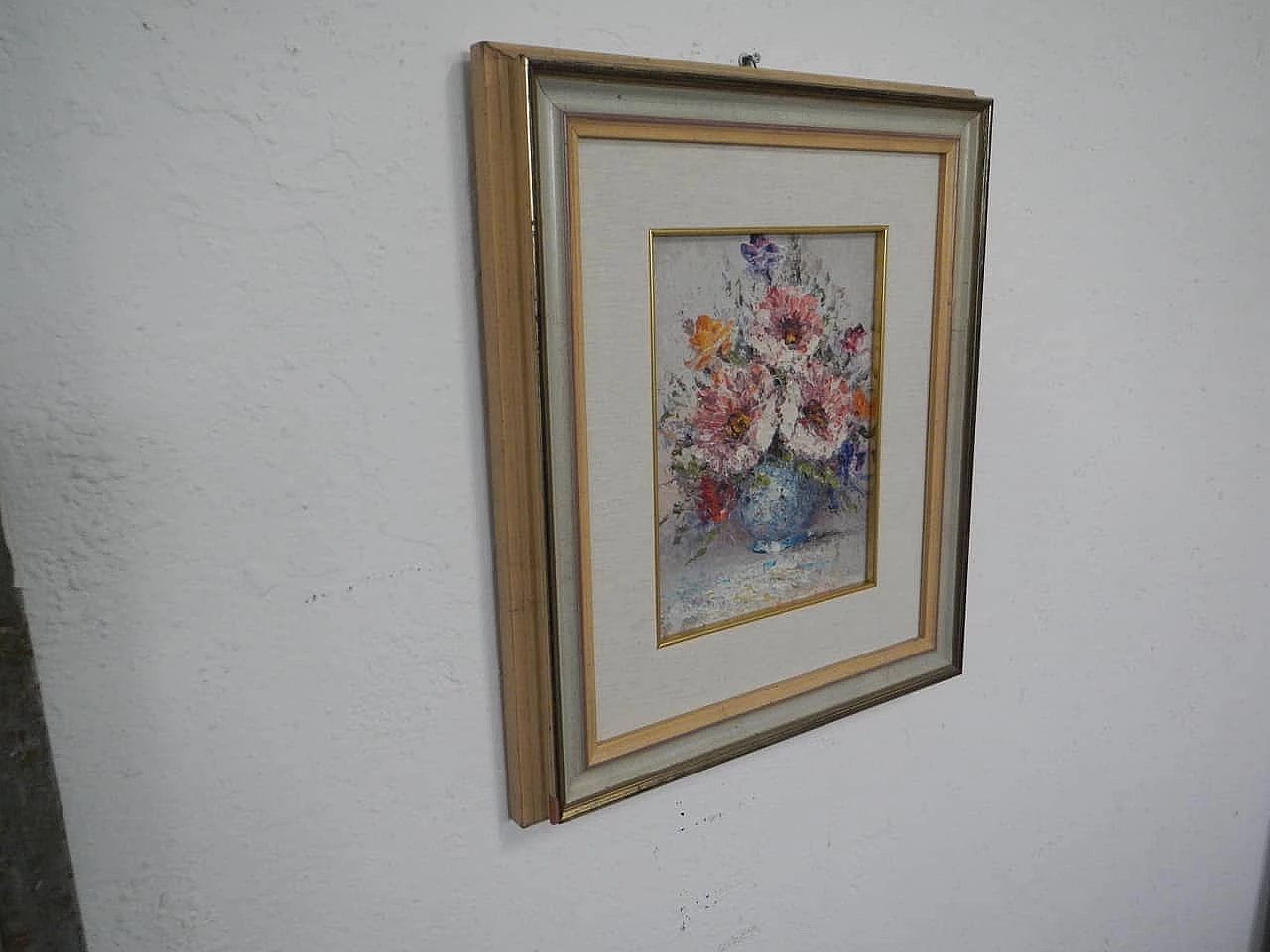 Vase of flowers, oil on canvas, 1960s 2