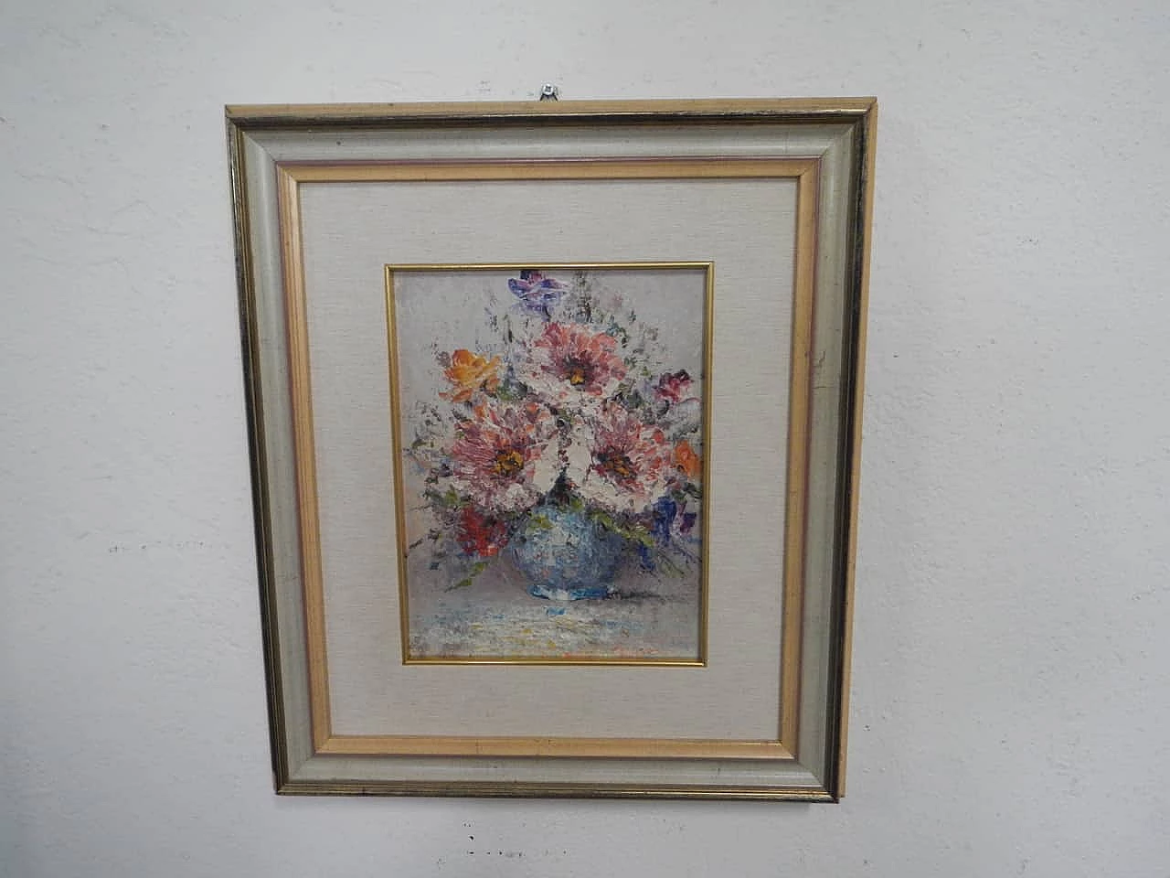 Vase of flowers, oil on canvas, 1960s 6