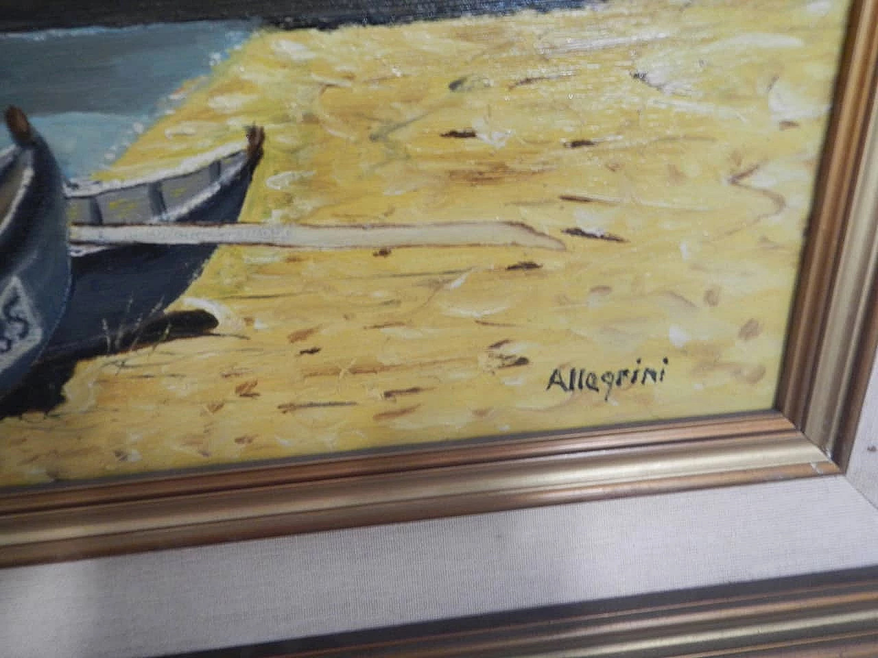Pierluigi Allegrini, barche, olio su tela, anni '80 5