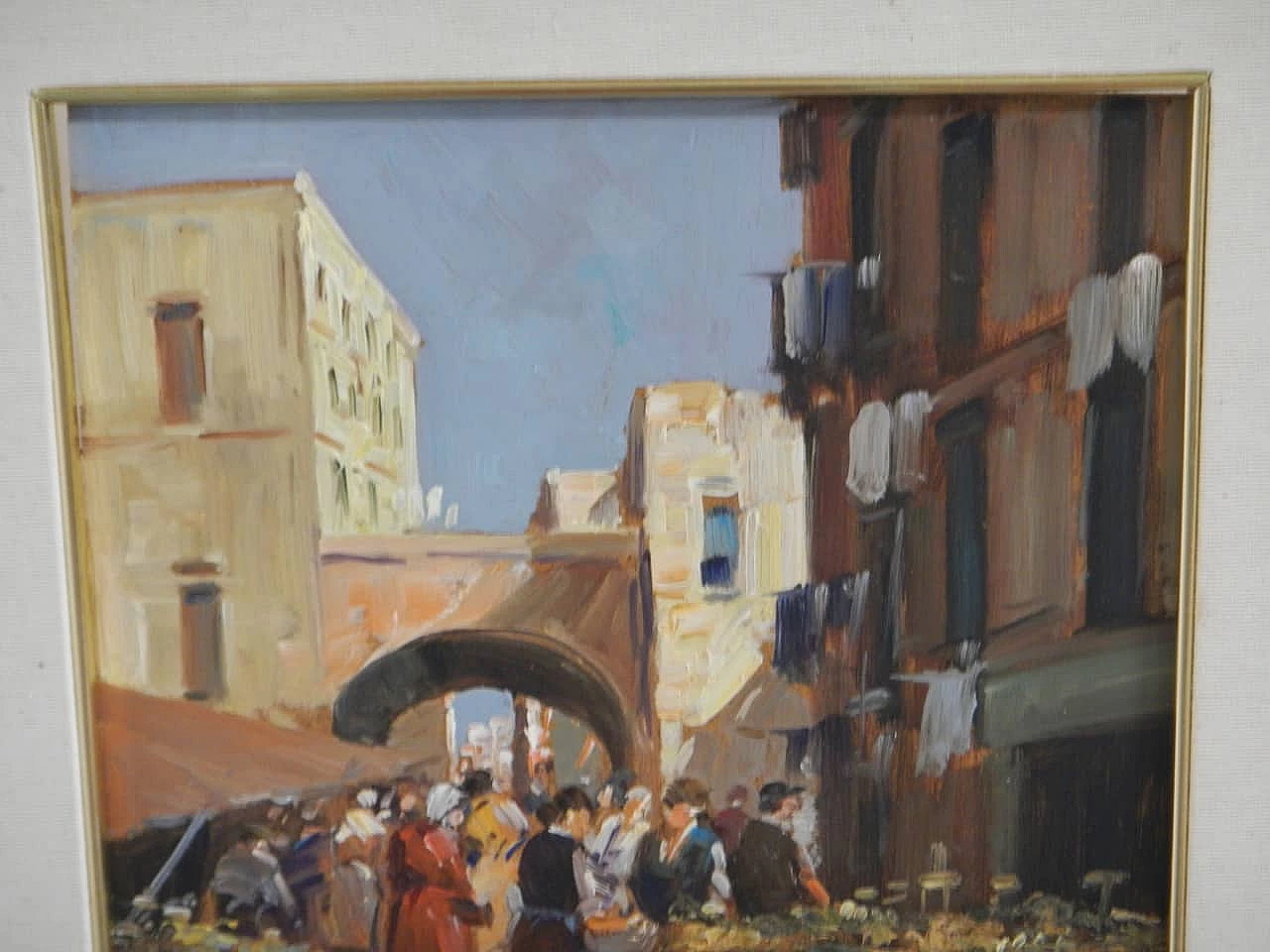 Pupini, market, oil painting, 1960s 3