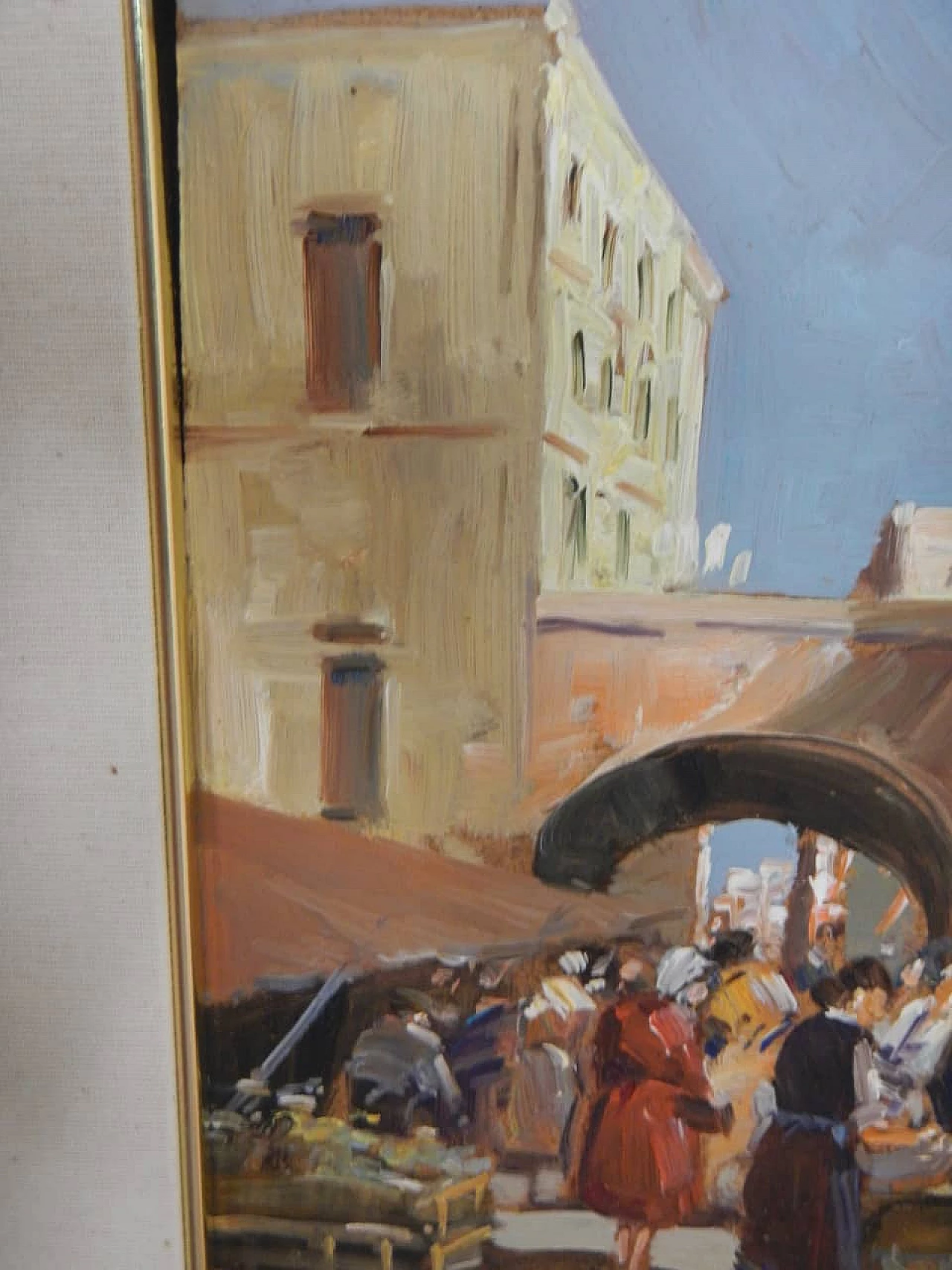 Pupini, market, oil painting, 1960s 4