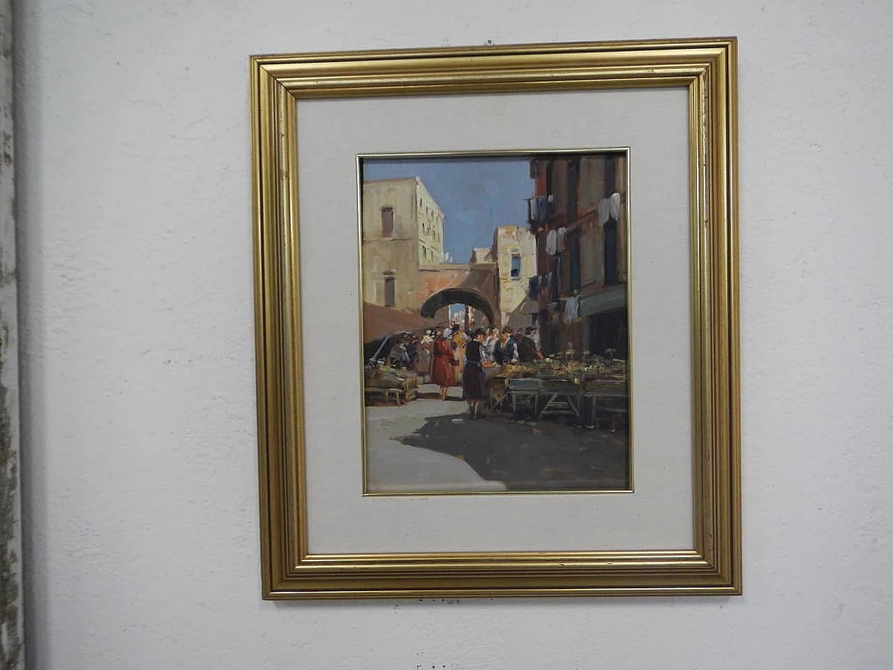 Pupini, market, oil painting, 1960s 8