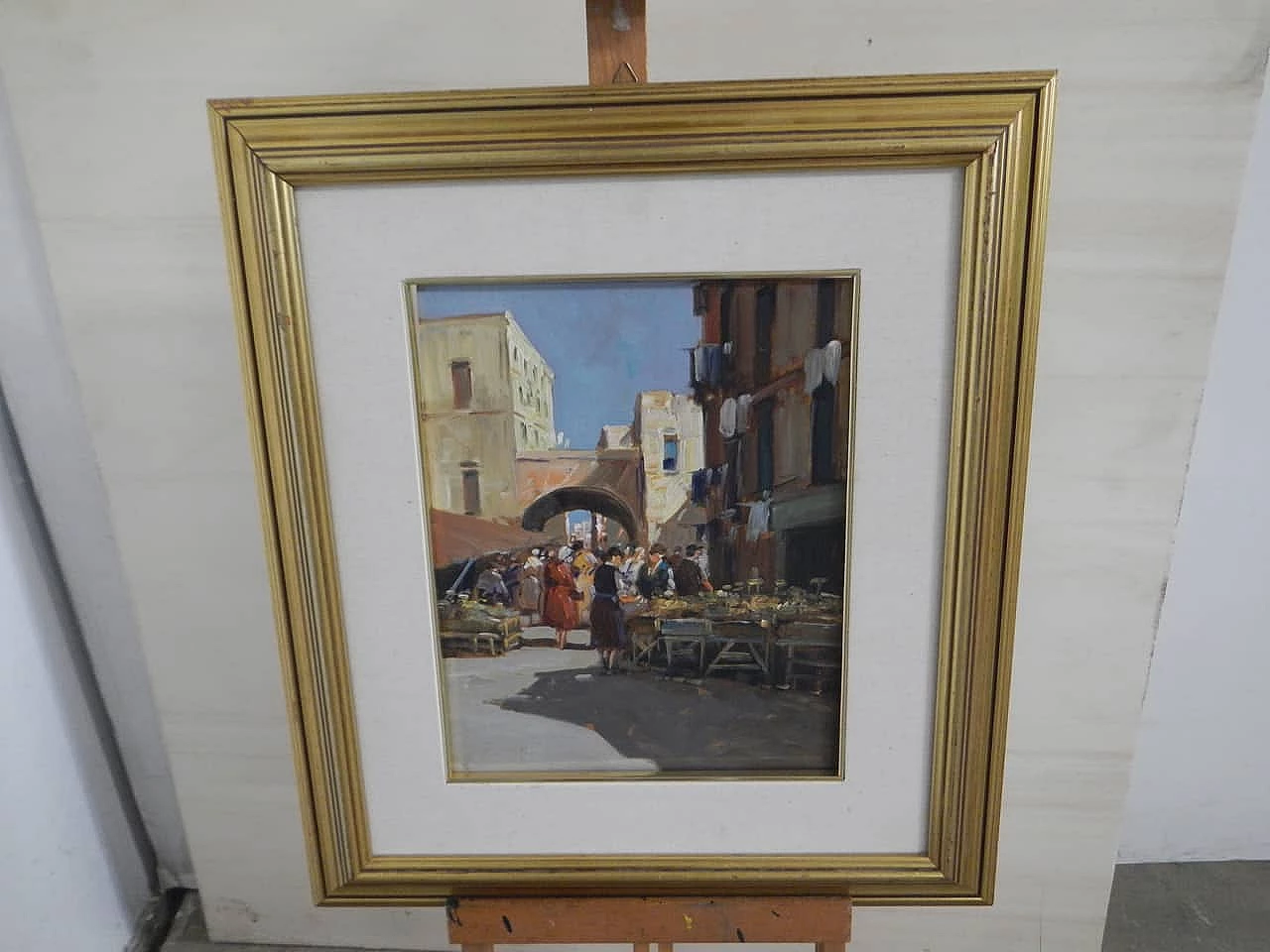Pupini, market, oil painting, 1960s 9