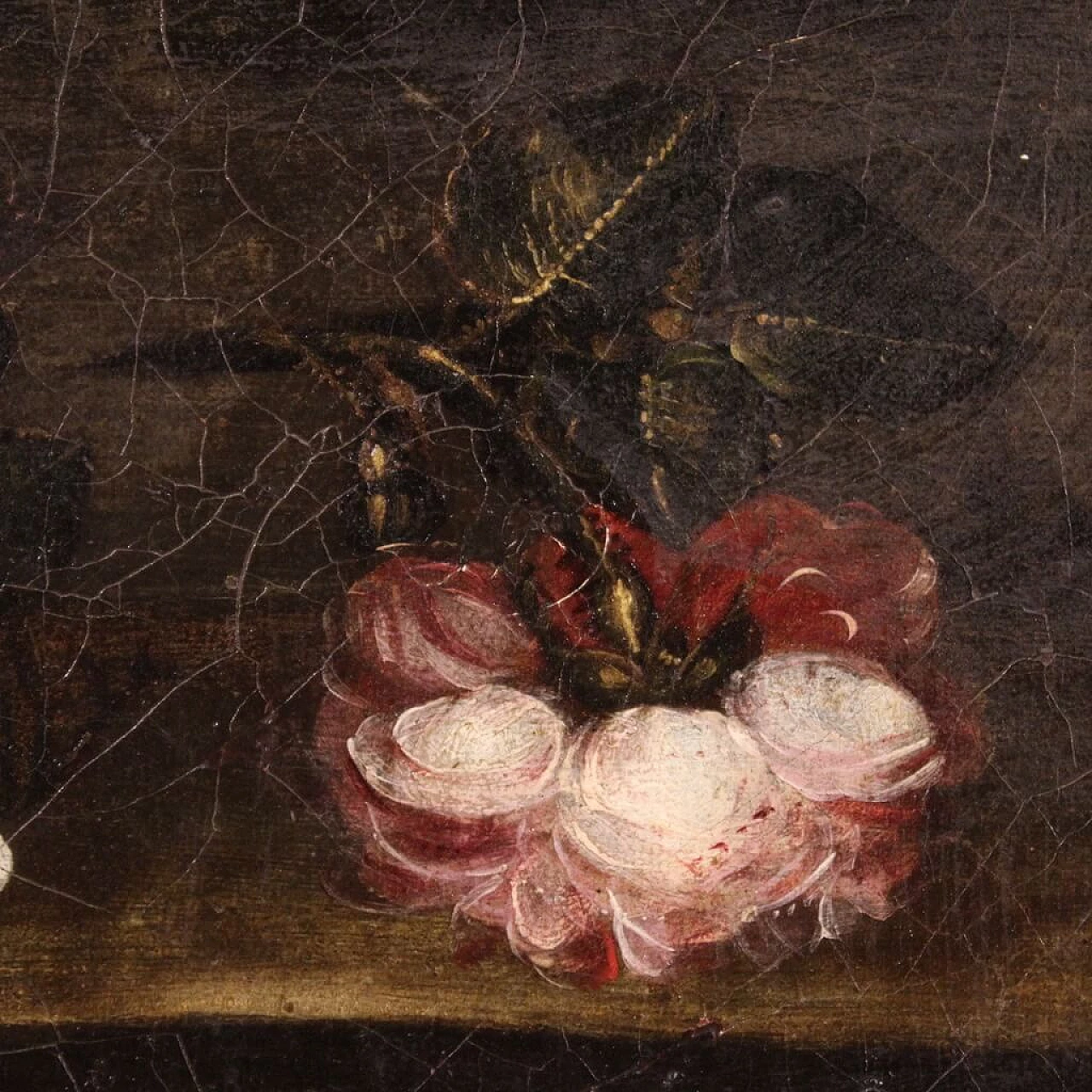 Still life with flowers, oil on canvas, early 18th century 4