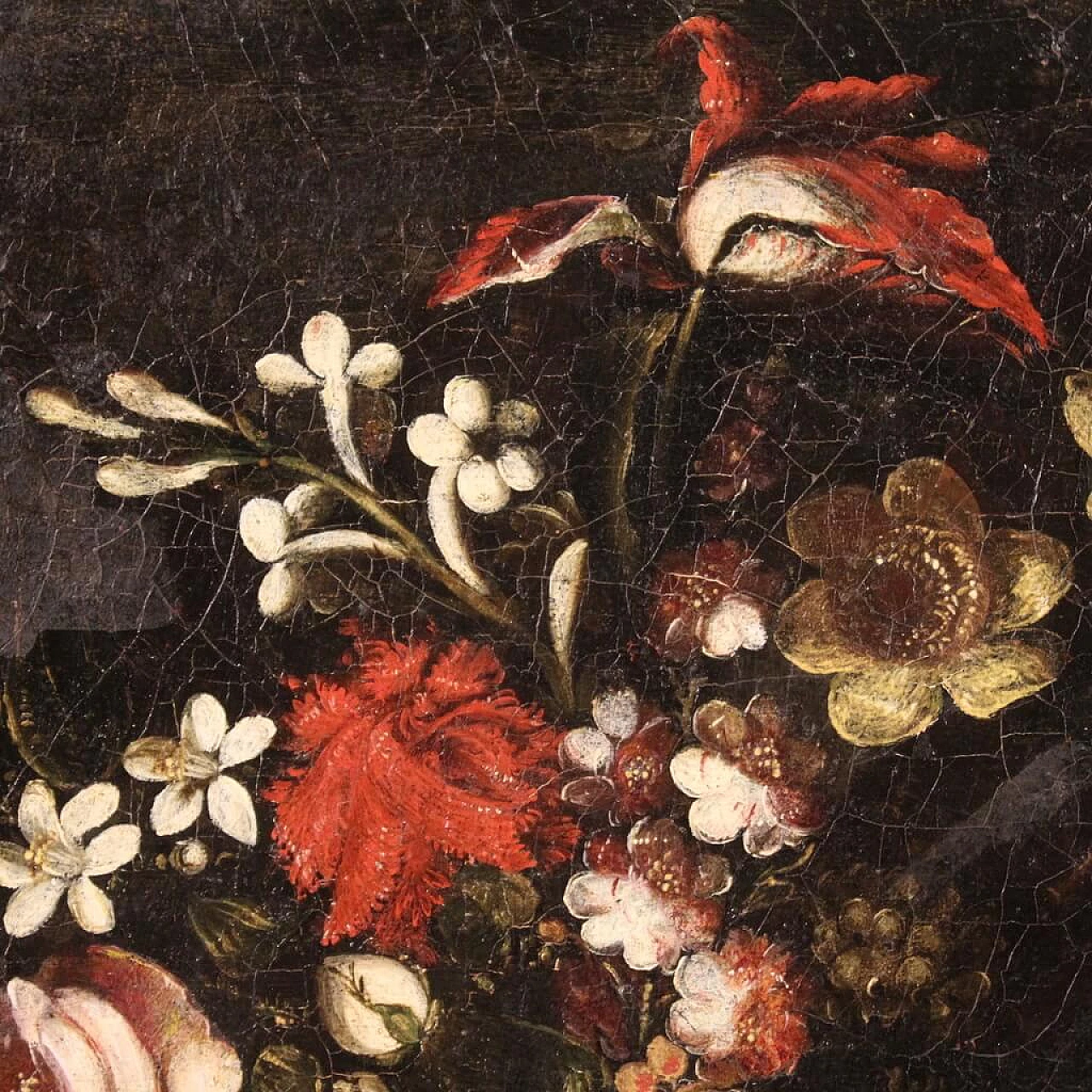 Still life with flowers, oil on canvas, early 18th century 5