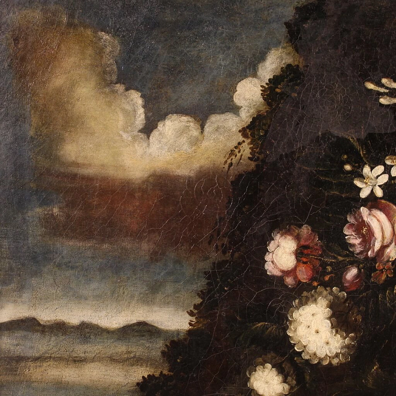 Still life with flowers, oil on canvas, early 18th century 7