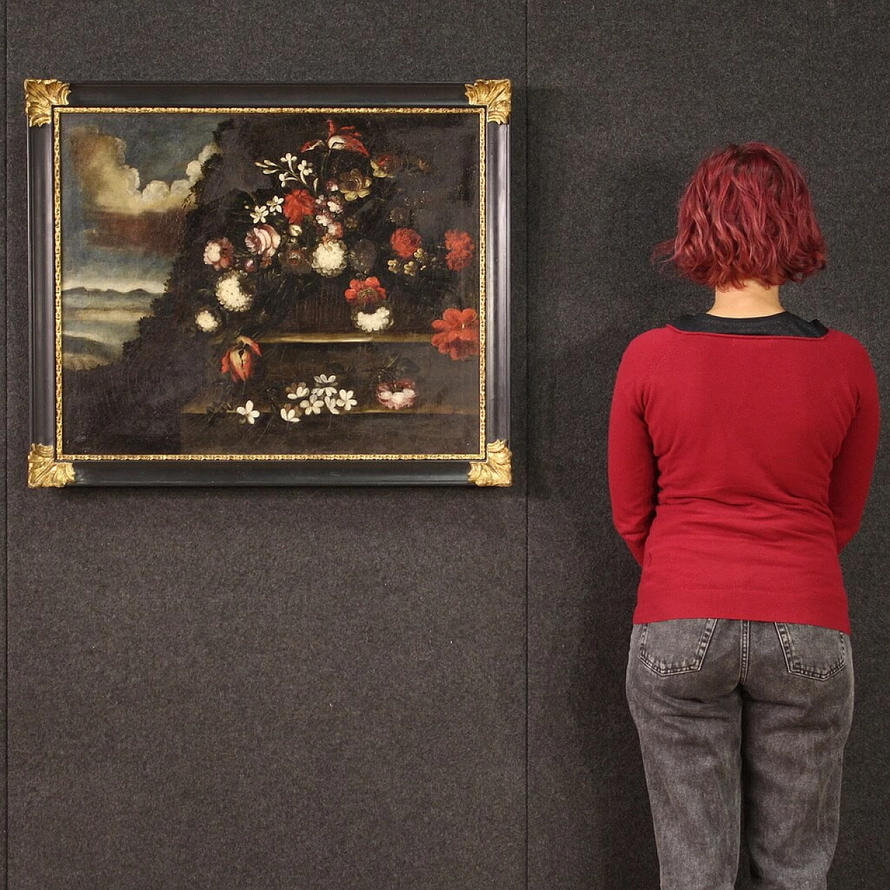 Still life with flowers, oil on canvas, early 18th century 12