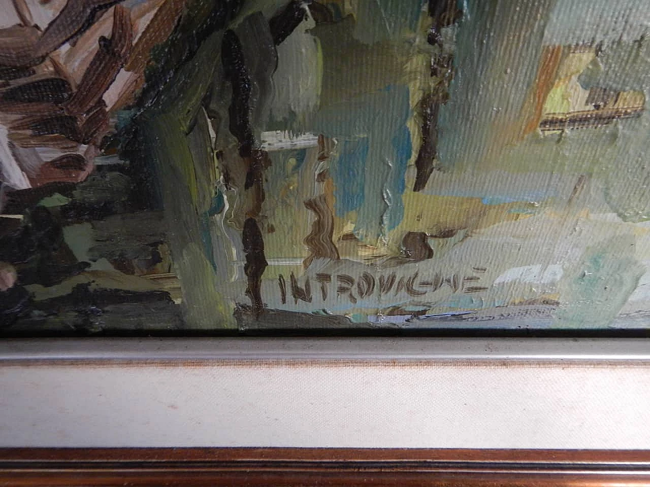4 Dipinti a olio, Bruno Introvigne, scorci veneziani, anni '70 1