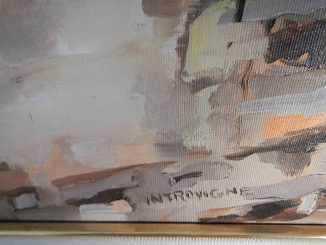 4 Oil paintings, Bruno Introvigne, Venetian views, 1970s 2