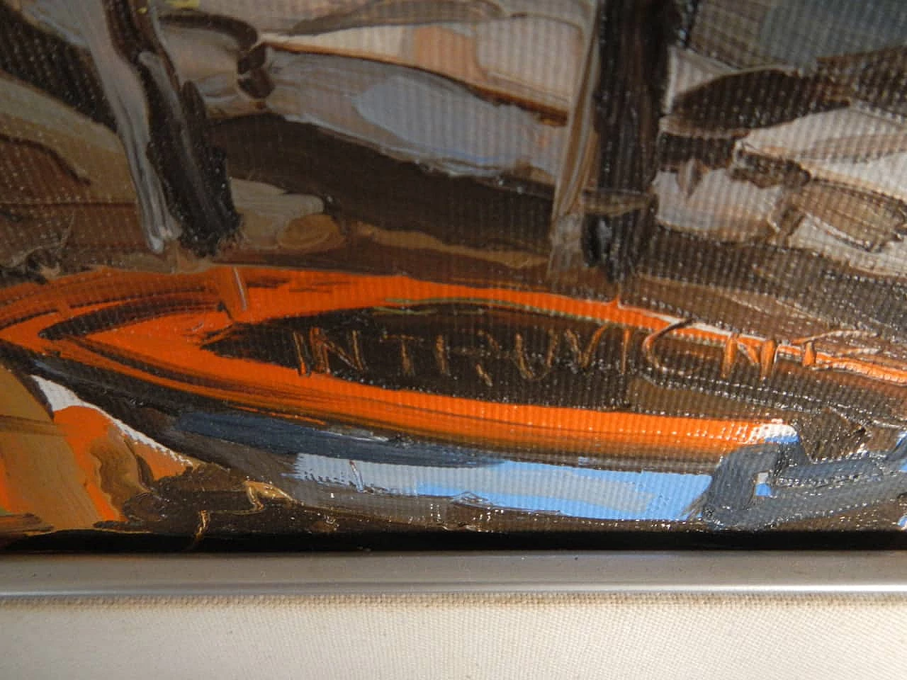 4 Oil paintings, Bruno Introvigne, Venetian views, 1970s 4