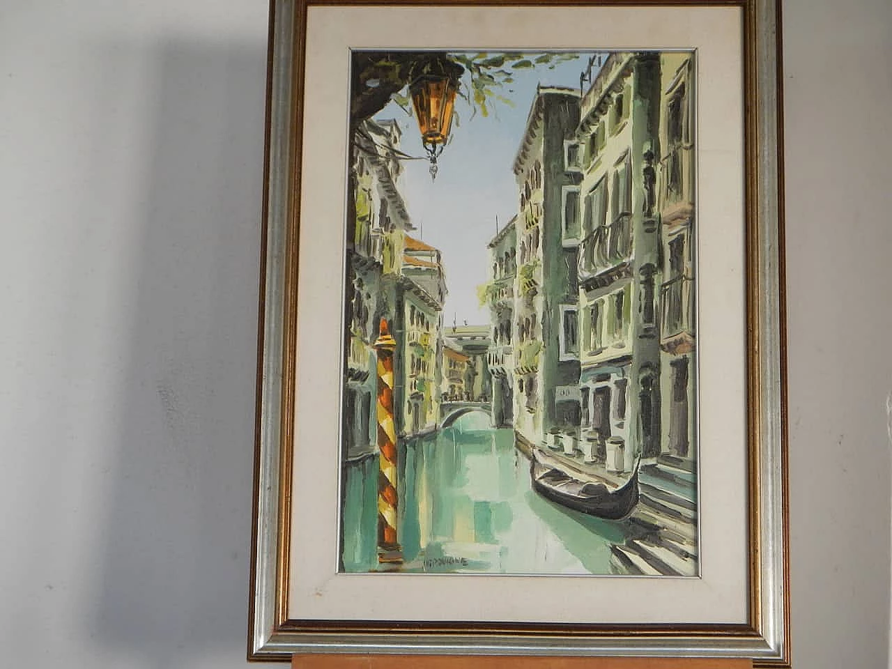 4 Oil paintings, Bruno Introvigne, Venetian views, 1970s 8