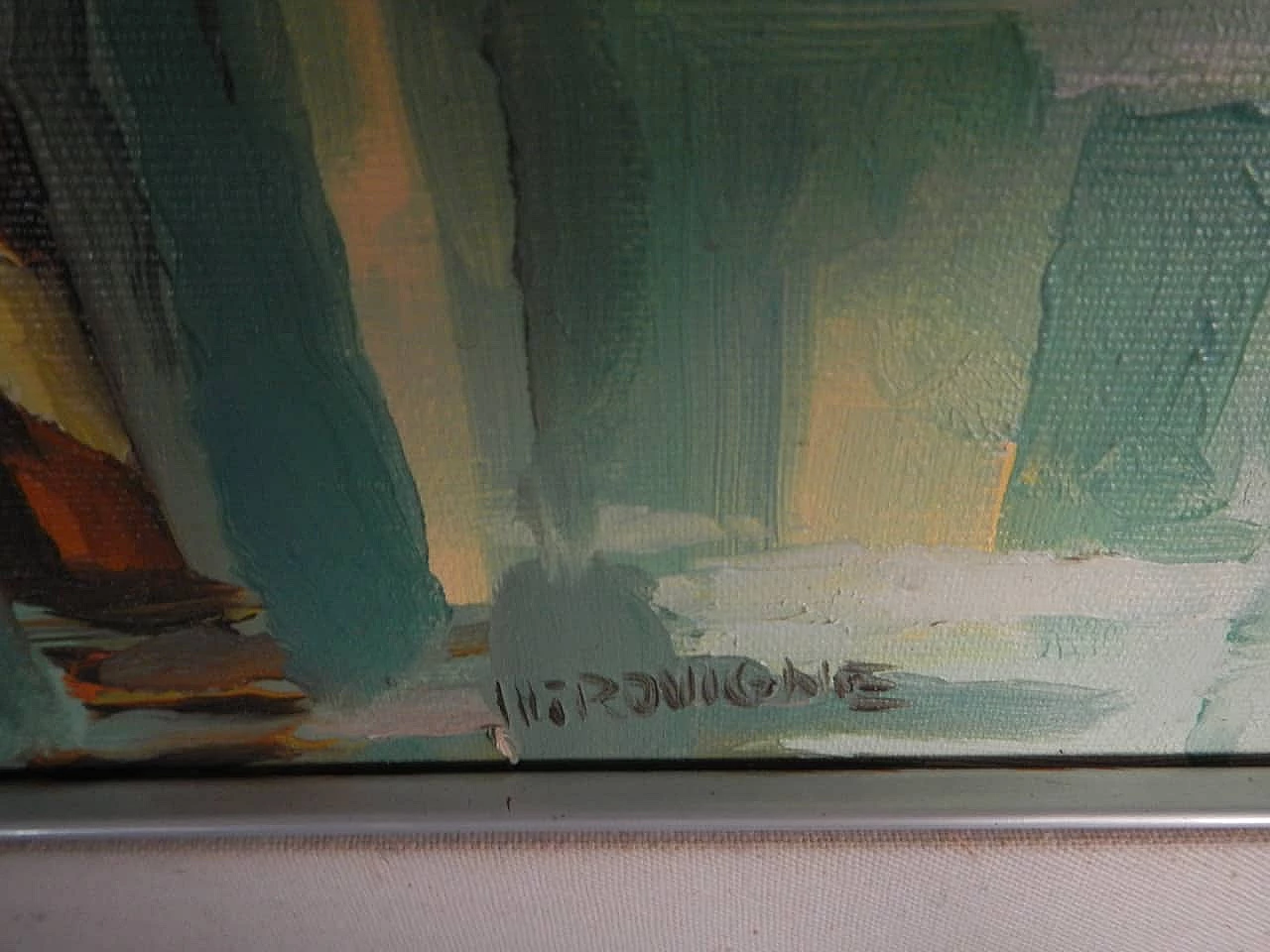 4 Dipinti a olio, Bruno Introvigne, scorci veneziani, anni '70 12