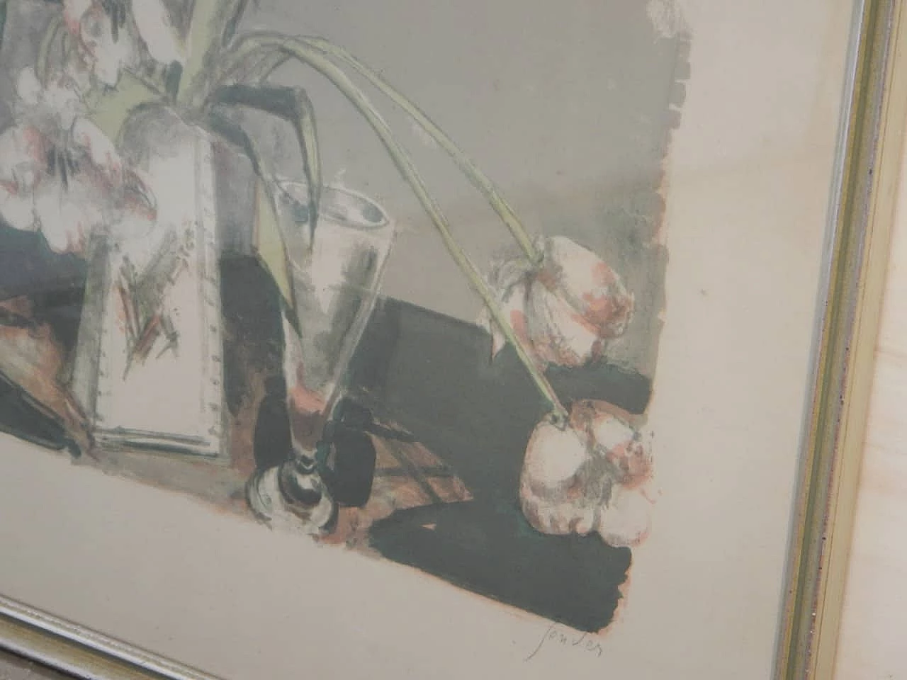 Vaso di fiori, acquerello, anni '60 1