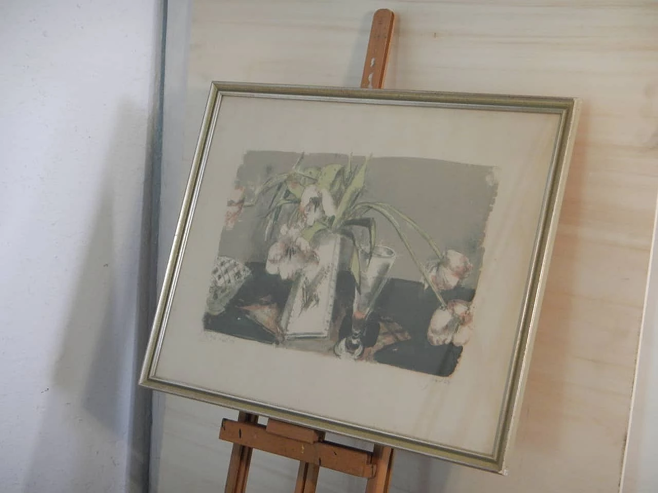 Vaso di fiori, acquerello, anni '60 5