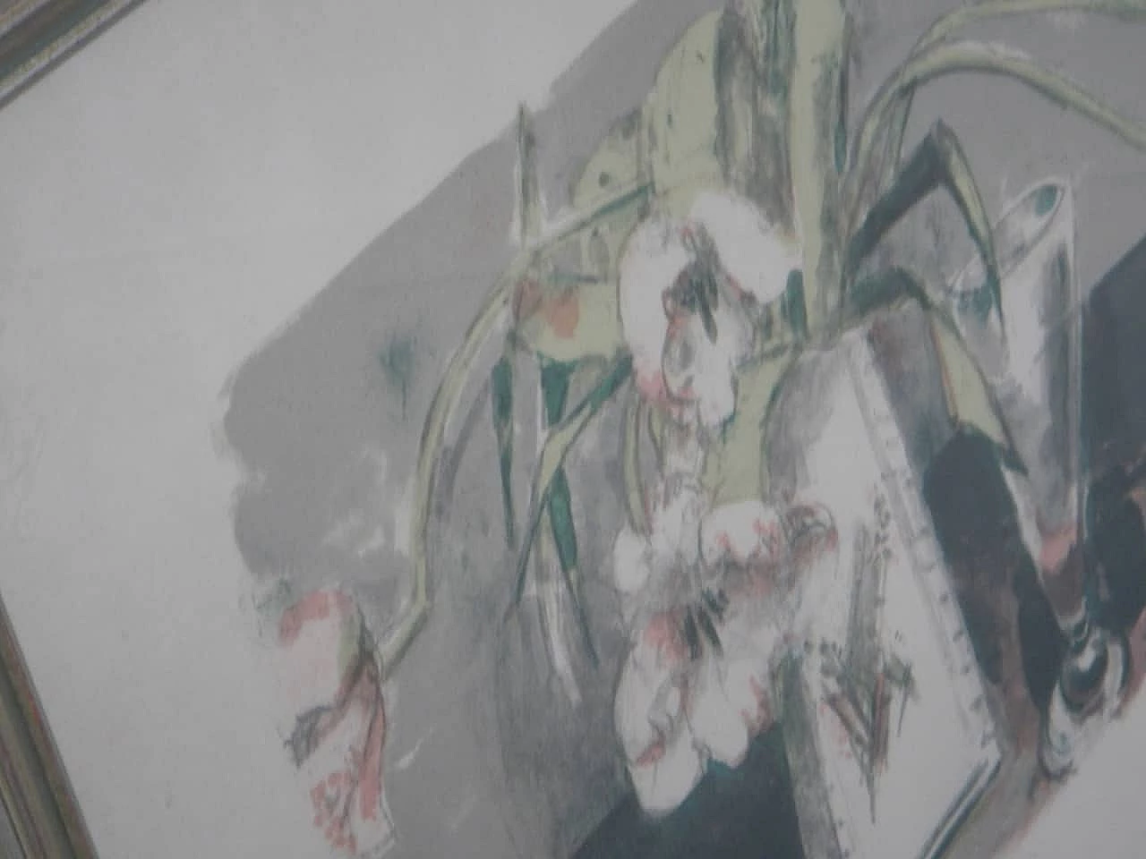 Vaso di fiori, acquerello, anni '60 10