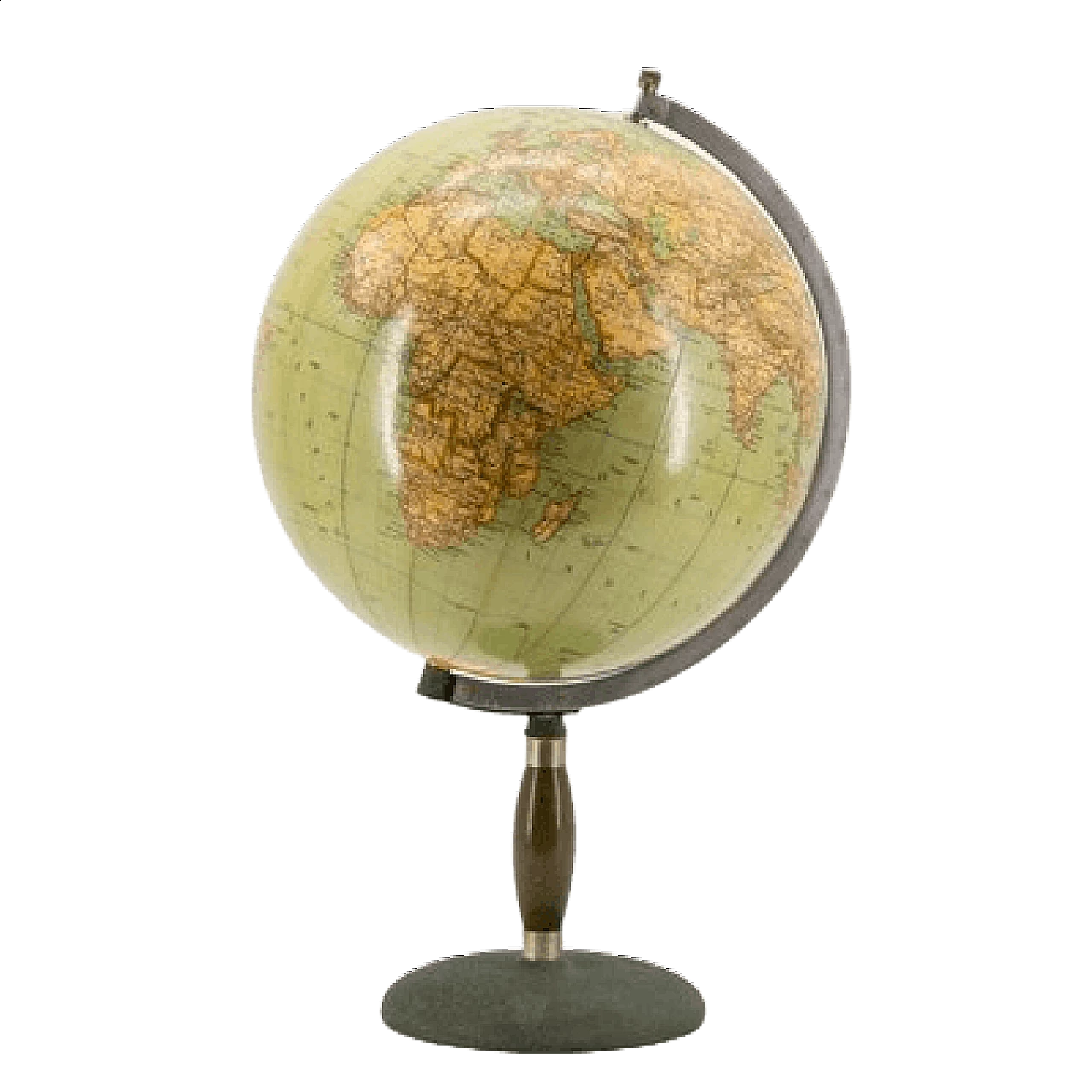 Metal and paper globe by Paravia, 1950s 6