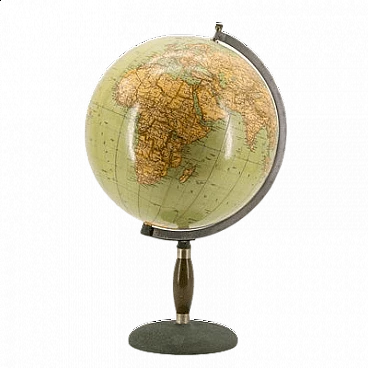 Metal and paper globe by Paravia, 1950s