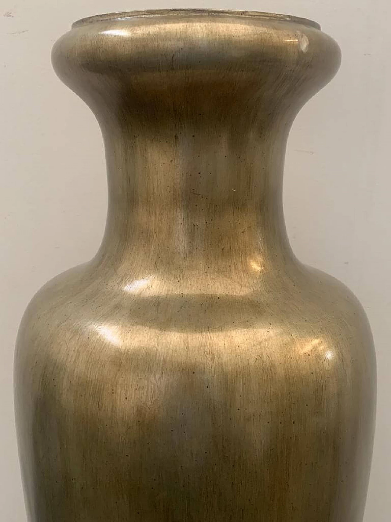 Large ceramic vase with wrought iron base, 1950s 5