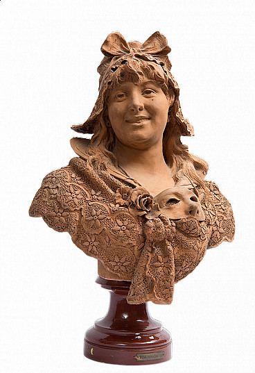 Scultura in terracotta di busto femminile, 1887