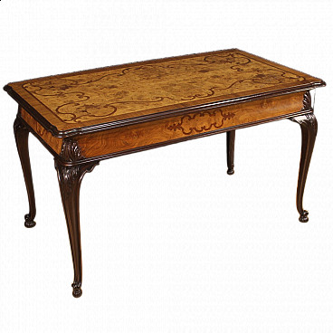 Chippendale style inlaid table, 1950s