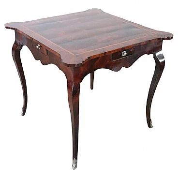 Tavolo da gioco in stile Luigi XV in legno, '700