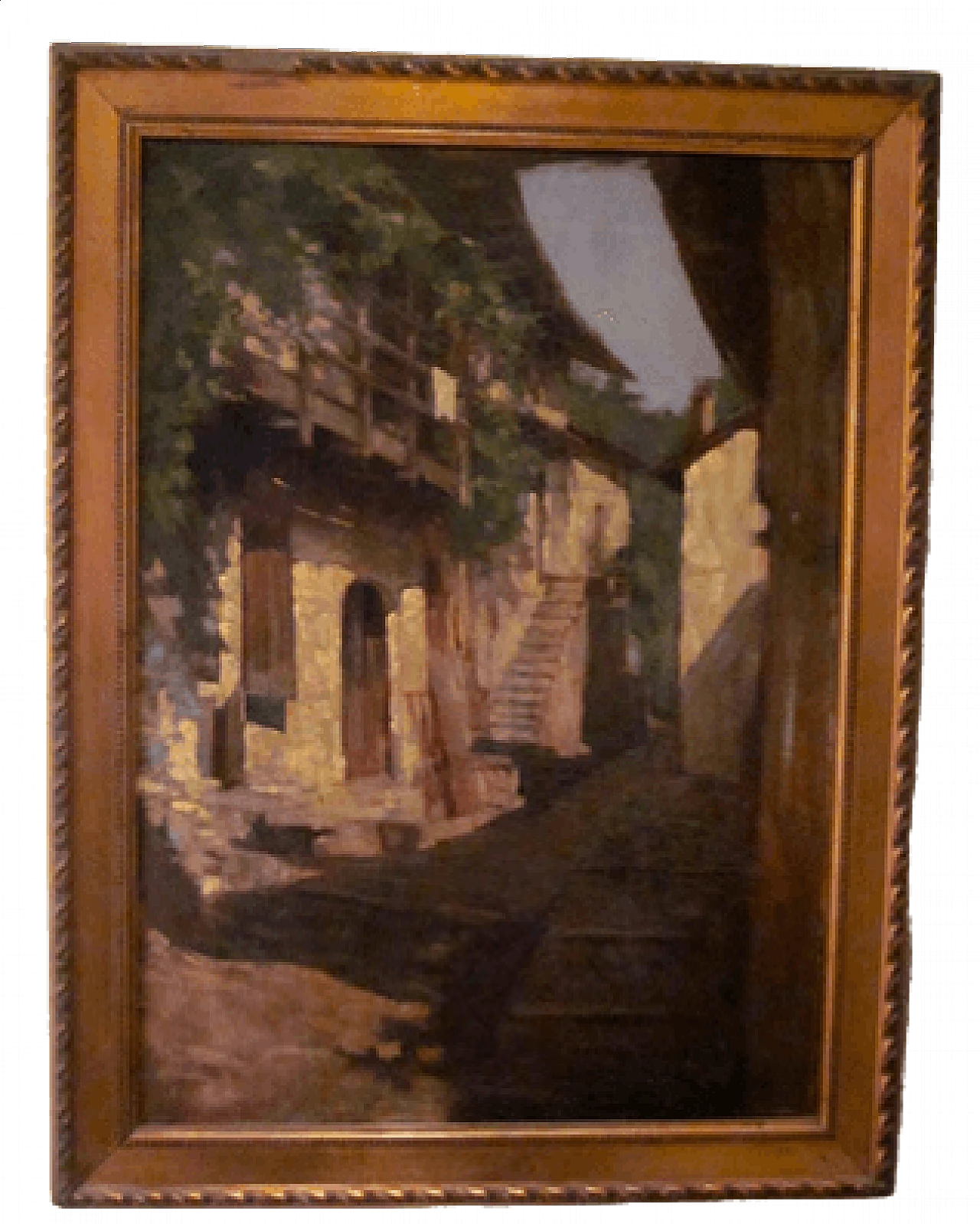 Giovanni Regorda, paesaggio Lombardo, dipinto a olio, anni '40 4