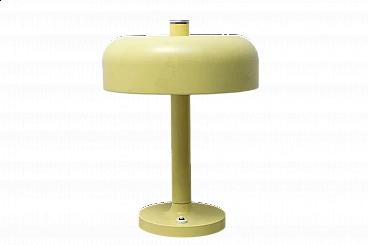 Lampada da scrivania gialla a fungo, anni '60