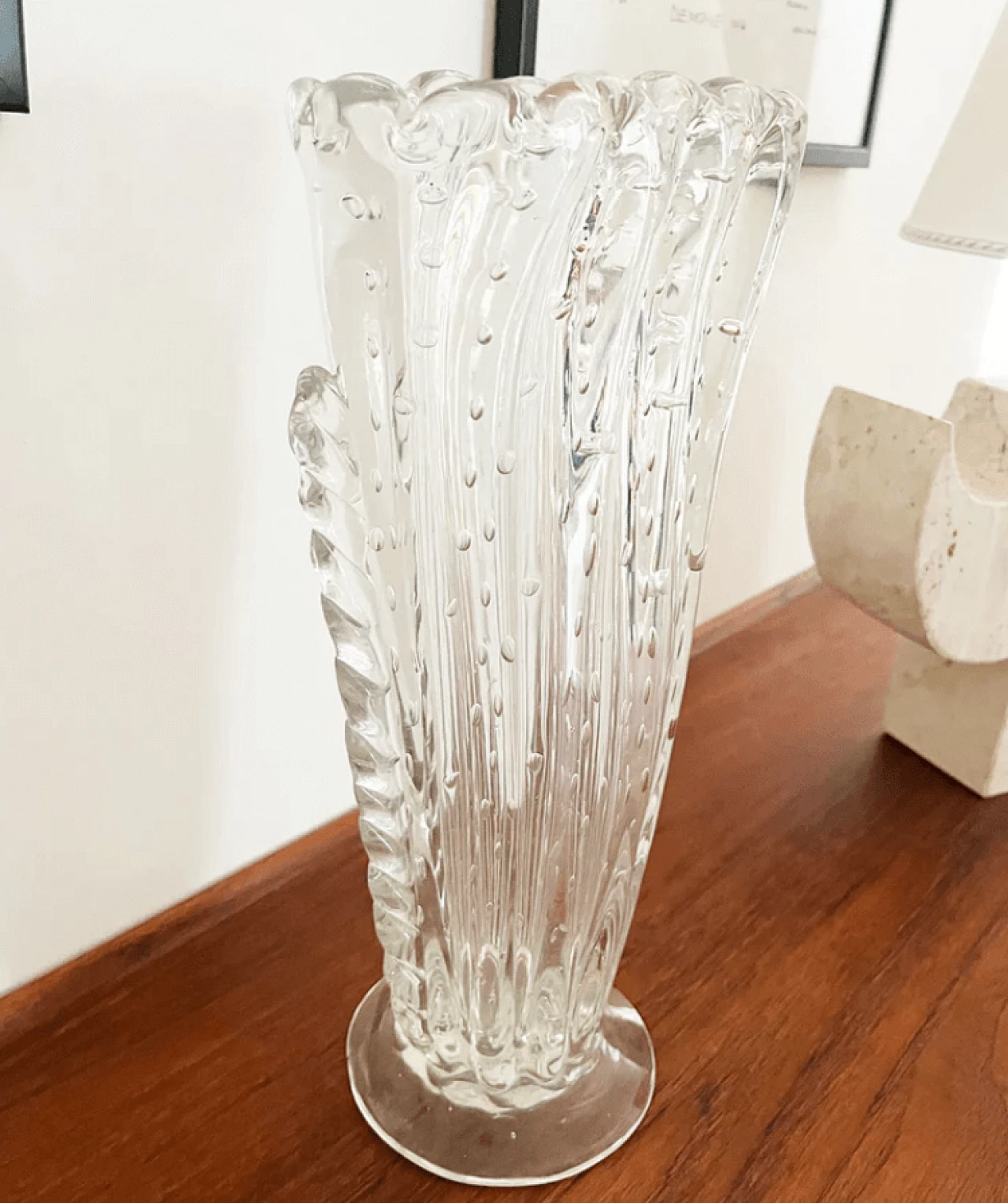 Vaso in vetro di Murano attribuibile a Ercole Barovier & Toso, anni '50 4