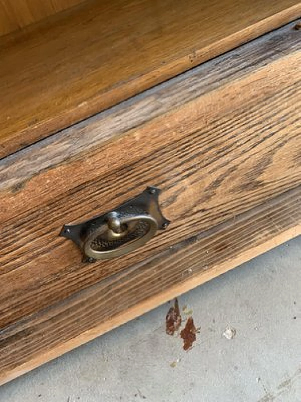 Armadio in rovere con ante in vetro, inizio '900 3