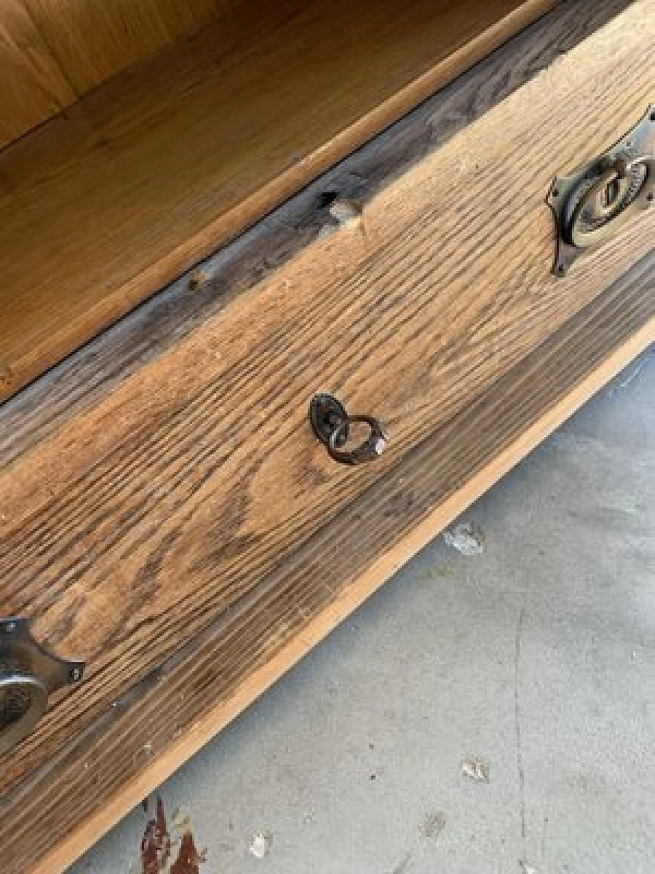 Armadio in rovere con ante in vetro, inizio '900 4