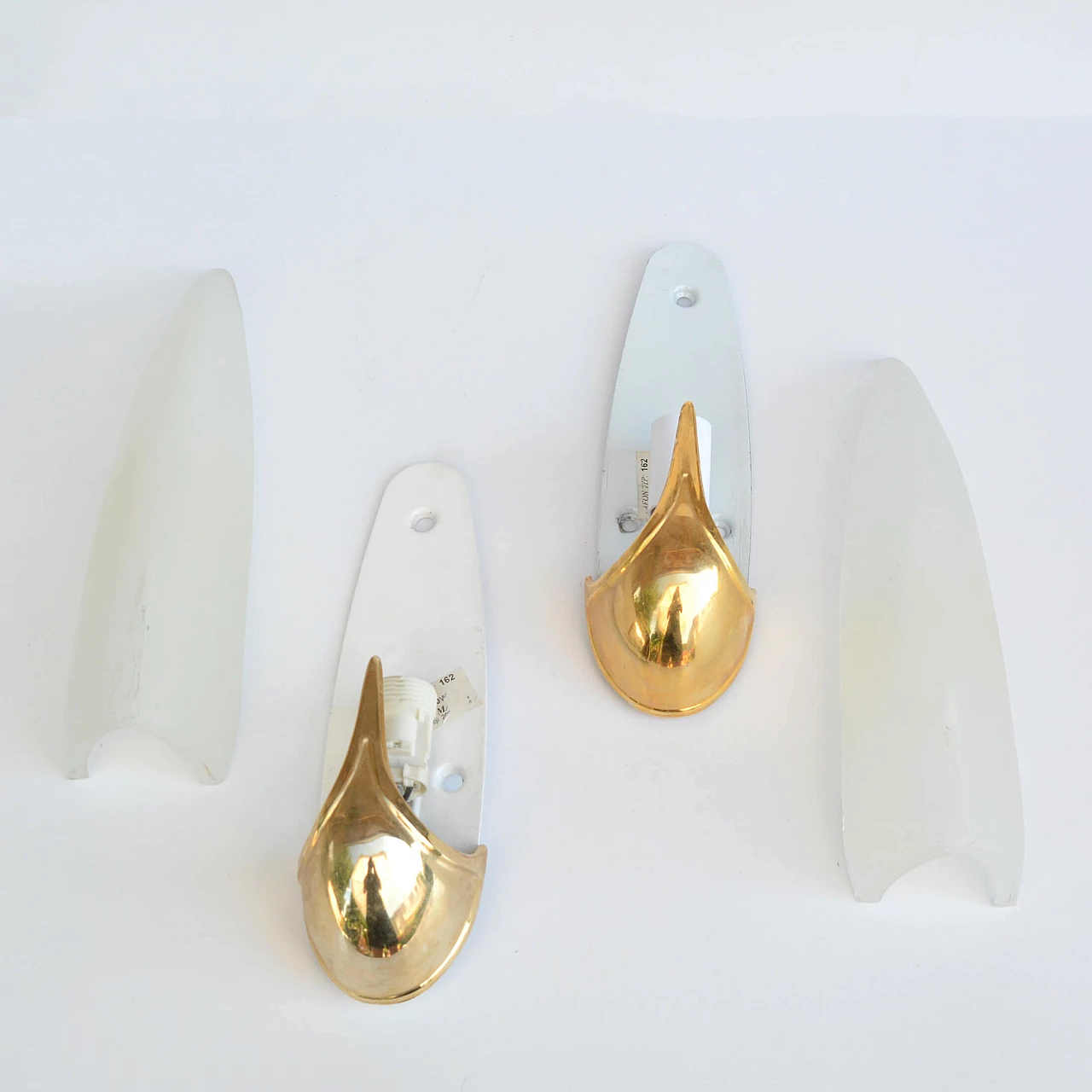 Pair of 162 Marga wall sconces by Zbigniew Kochanek for Karko, 1980s 3