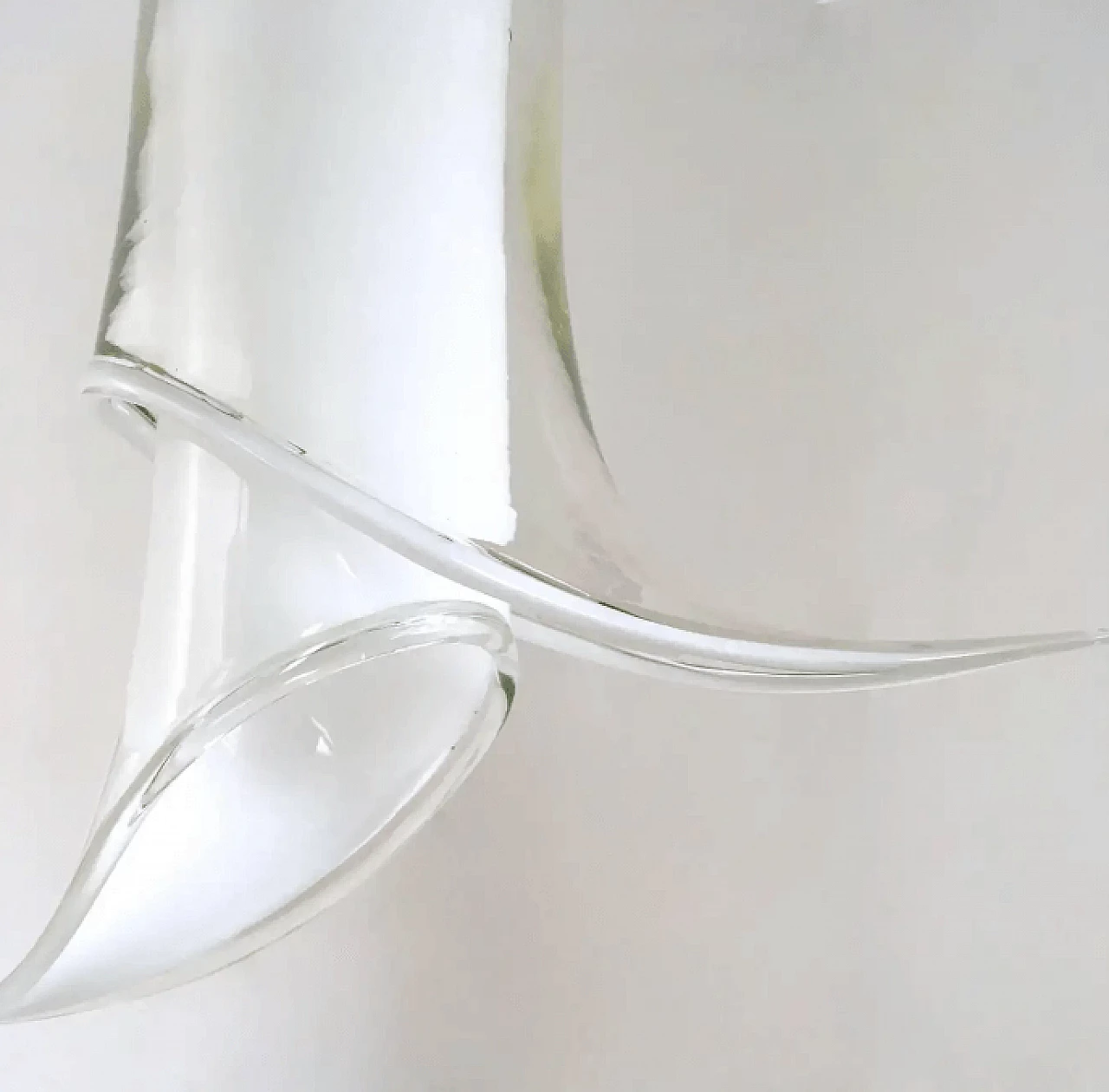 Murano glass pendant lamp attributable to Mazzega, 1970s 4