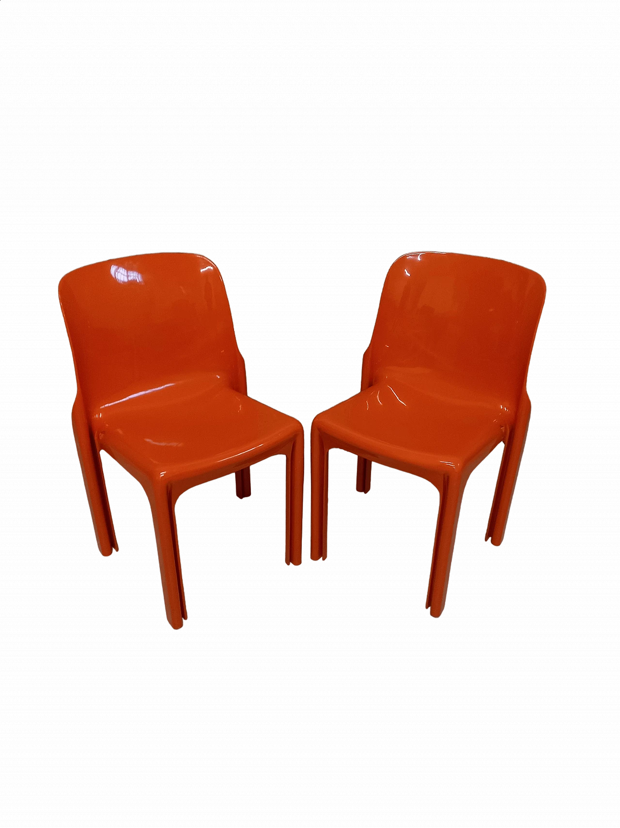 Pair of Selene chairs by Vico Magistretti for Artemide, 1970s 13