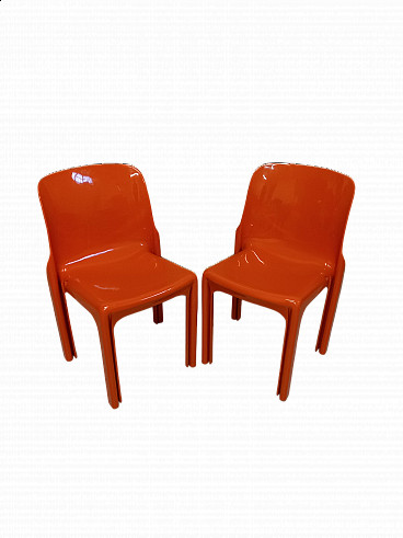 Coppia di sedie Selene di Vico Magistretti per Artemide, anni '70