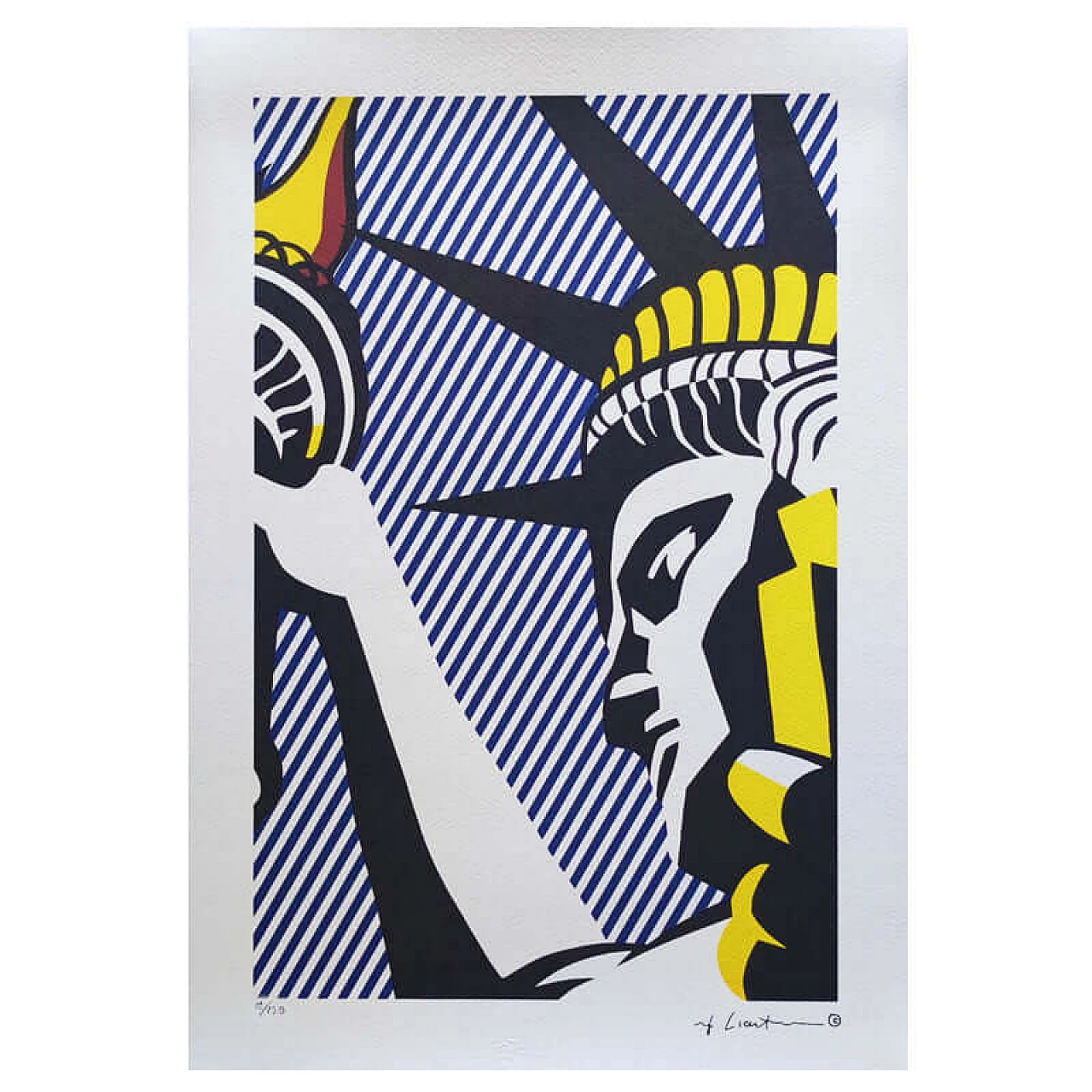 Roy Lichtenstein, I Love Liberty, litografia in edizione limitata, anni '80 1