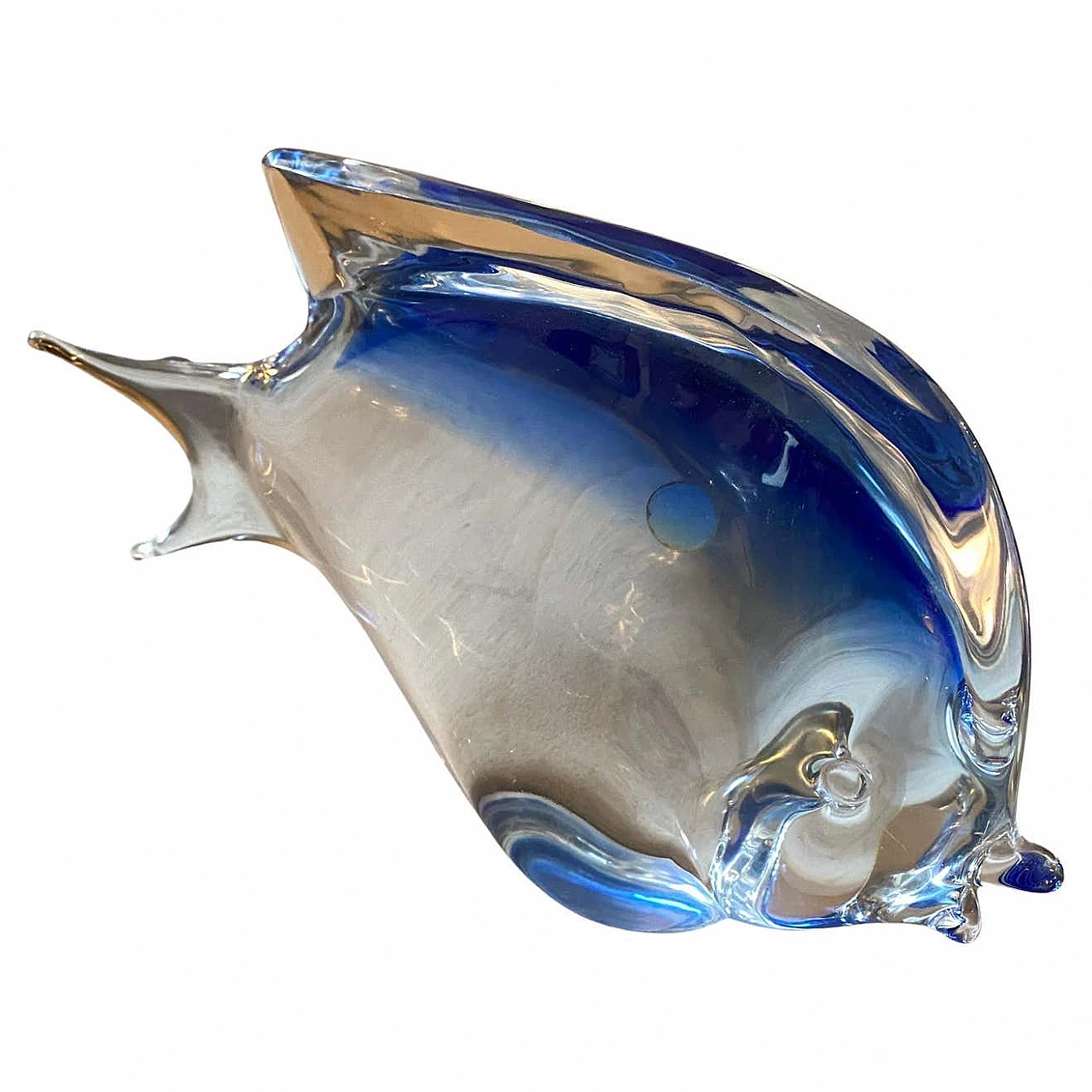 Tropical fish sculpture in Murano glass in the manner of Seguso, 1970s 1